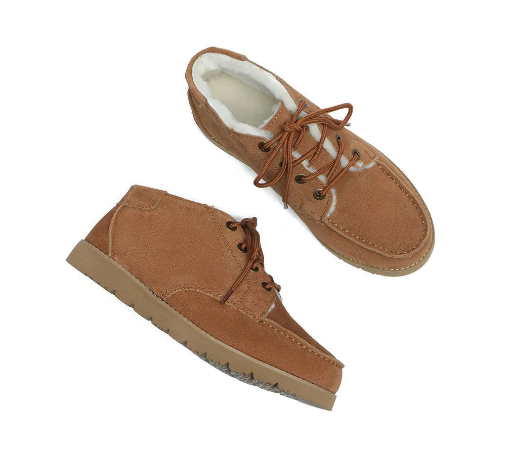 UGG Australian Shepherd Lace Up Ankle Sheepskin Men Casual Boots Ryan