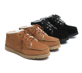 UGG Australian Shepherd Lace Up Ankle Sheepskin Men Casual Boots Ryan