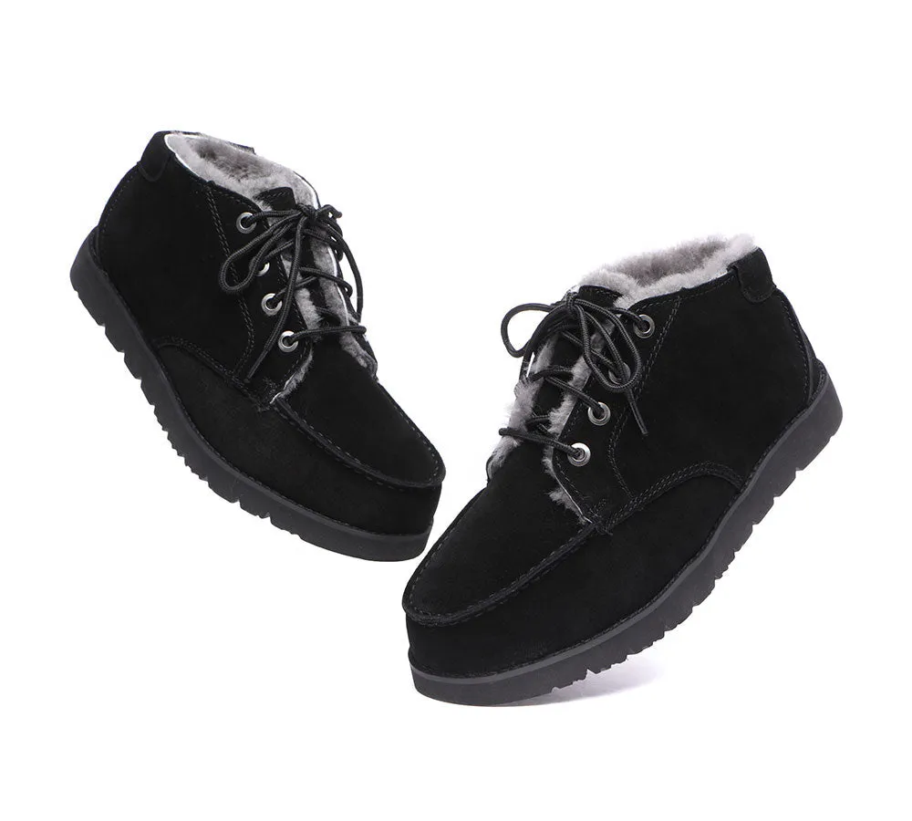 UGG Australian Shepherd Lace Up Ankle Sheepskin Men Casual Boots Ryan