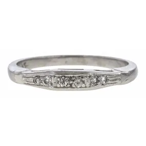 Vintage Diamond Wedding Band Ring