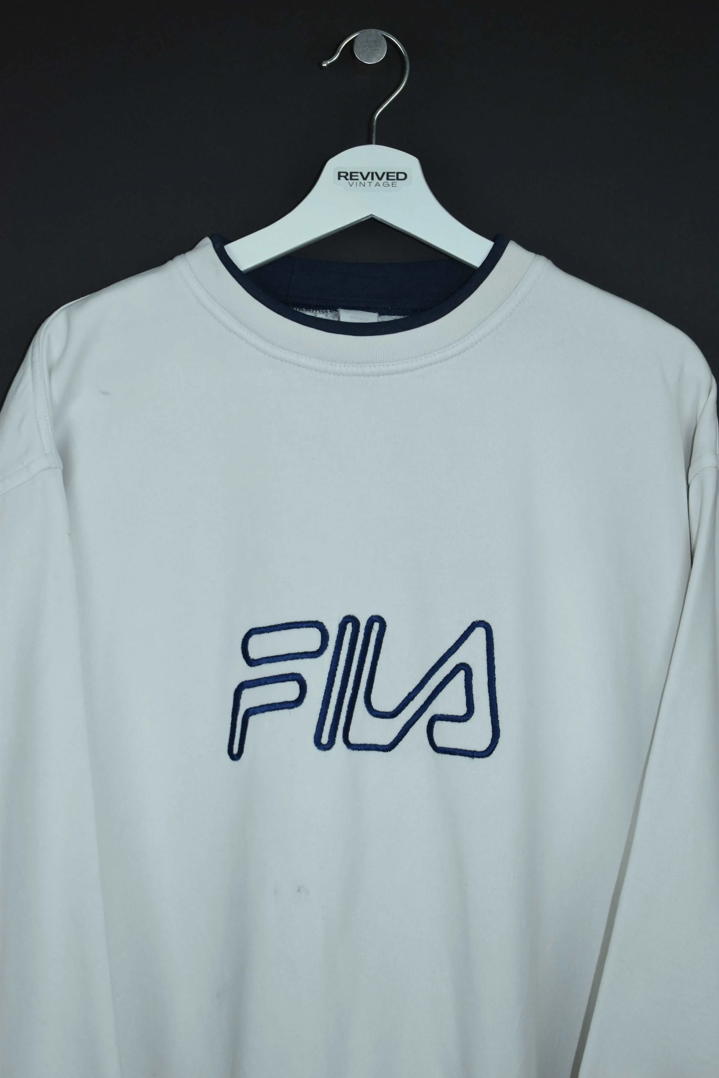 Vintage Fila Embroidered Double Neck Sweatshirt XXL