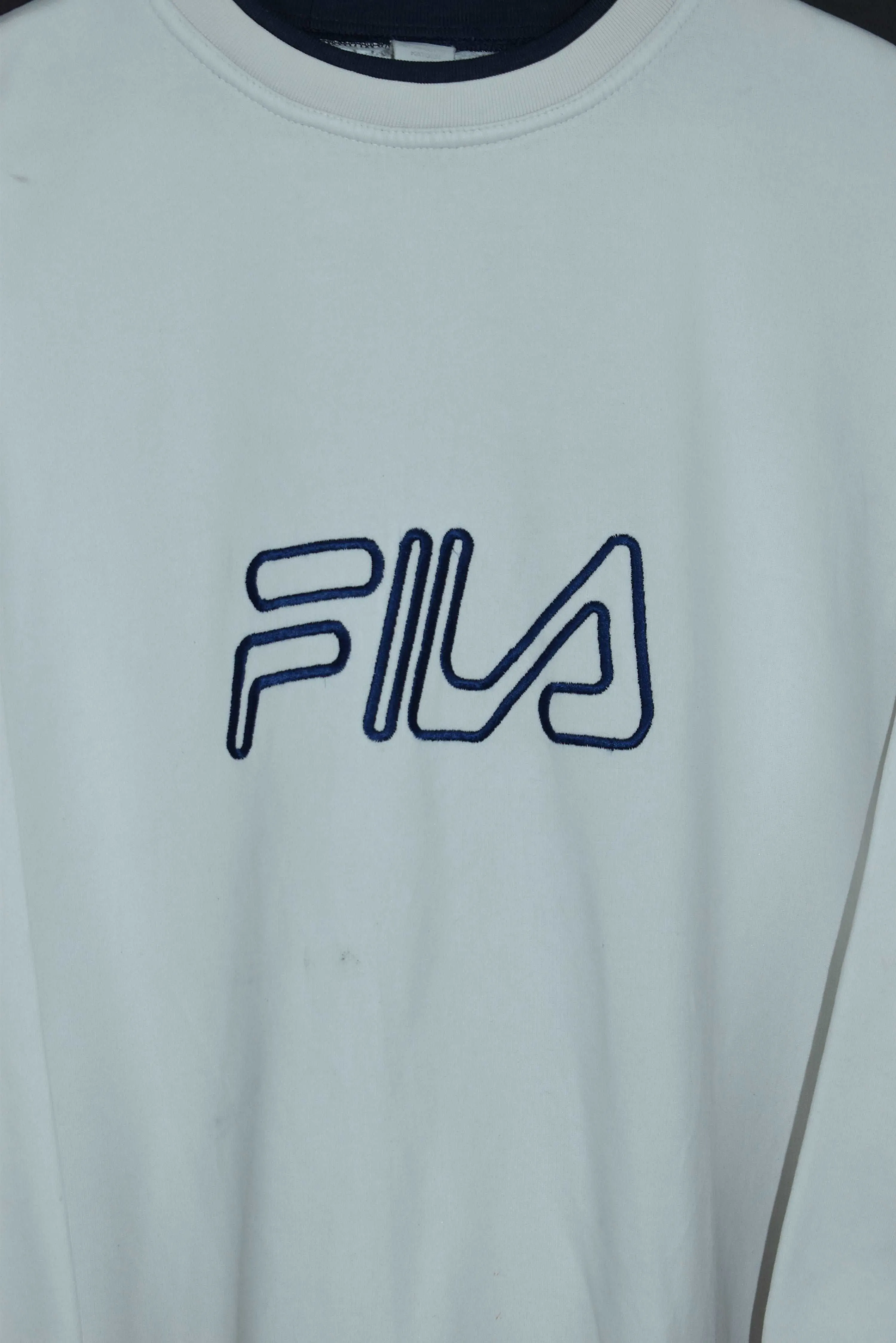 Vintage Fila Embroidered Double Neck Sweatshirt XXL