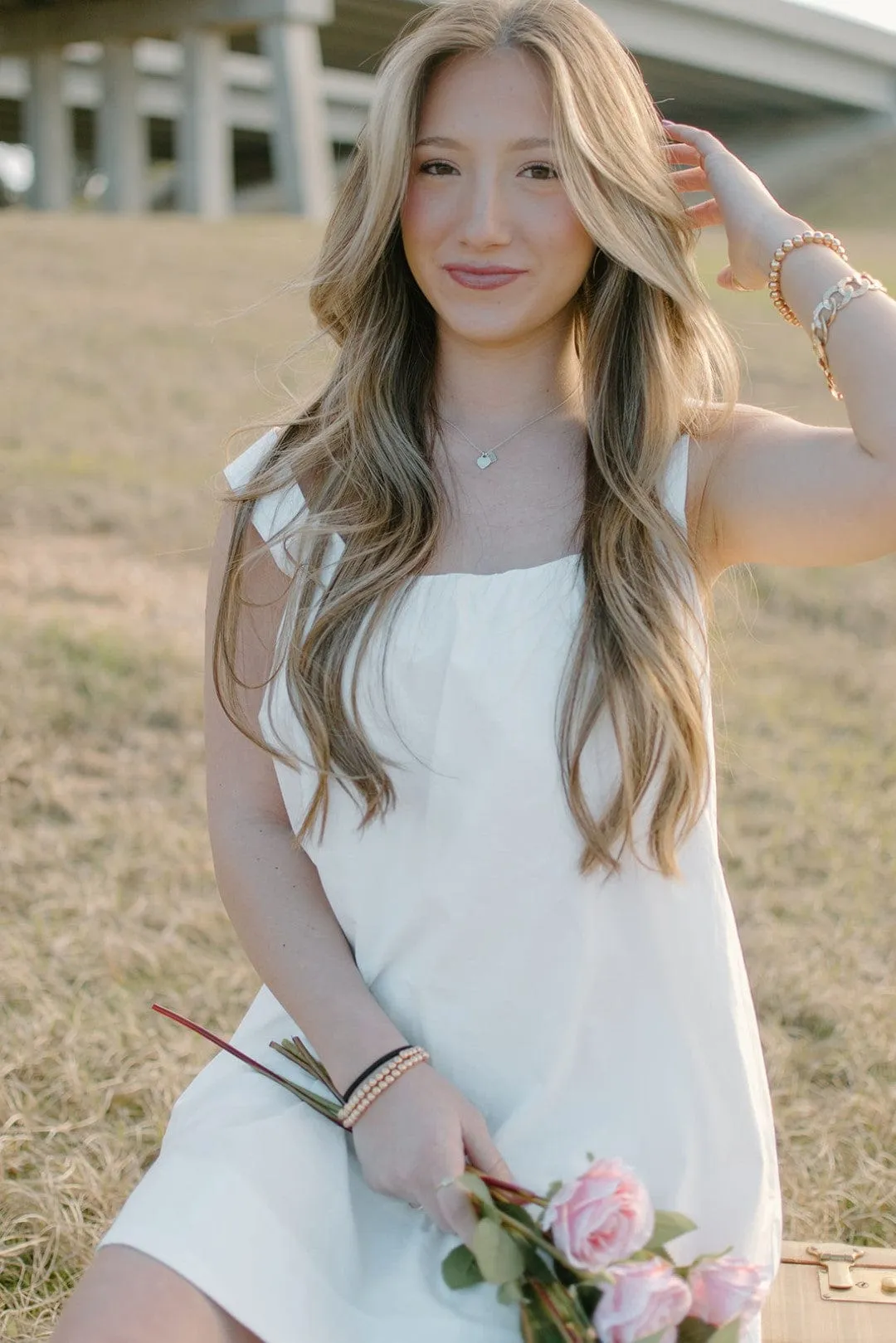 White Criss Cross Mini Dress