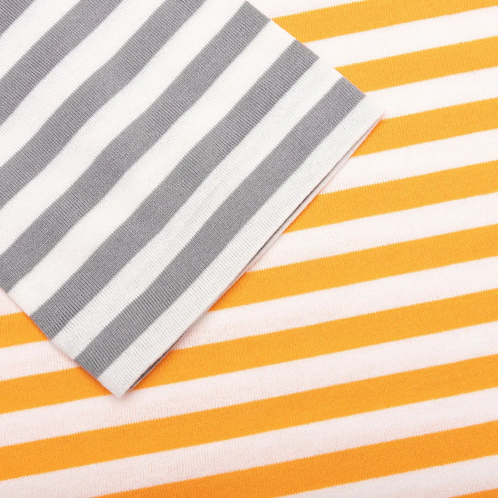 Women's Bi-Color Stripe T-Shirt - Yellow/Grey