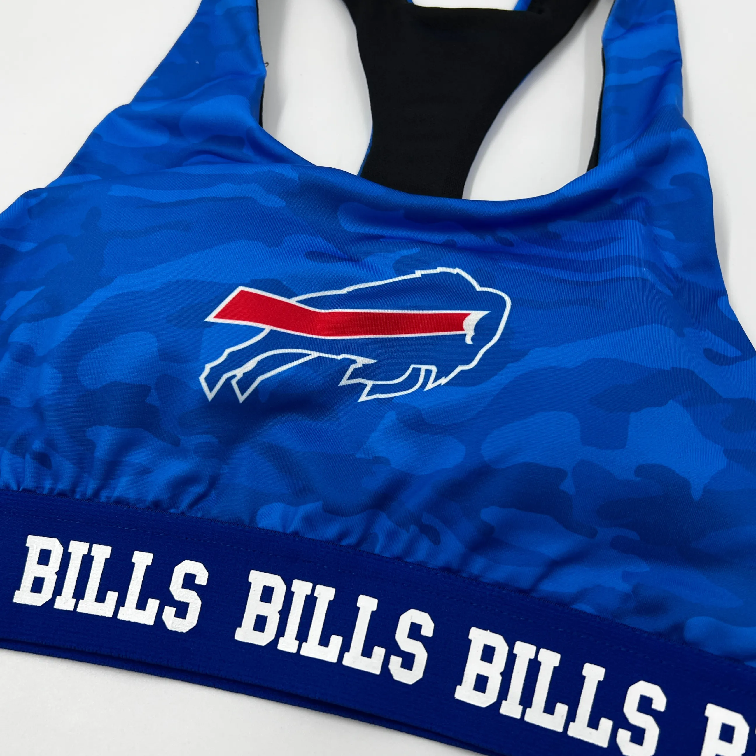 Women's Buffalo Bills Royal Blue Camo Sports Bra